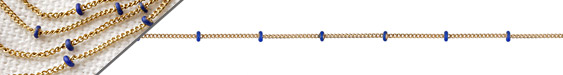Gold (plated) Stainless Steel Cobalt Satellite Chain