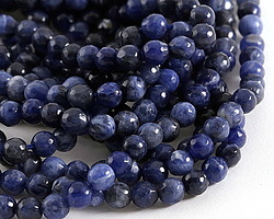 Sodalite Faceted Round 6mm