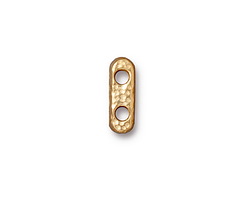 TierraCast Gold (plated) Distressed 2-Hole Bar 3x13mm