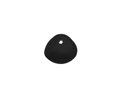 Jet Beach-Style Glass Small Pebble Drop 6-12x11-15mm
