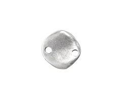 Mykonos Antique Silver (plated) Small Wavy Disk Link 15mm
