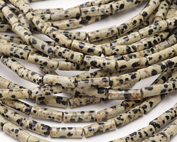 Dalmatian Jasper Tube 13x4mm