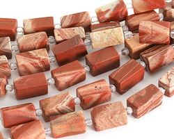 Red Bend Jasper Brick 15-16x8mm