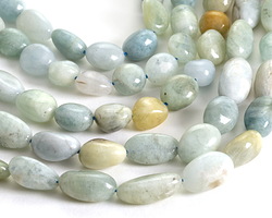 Aquamarine (multi) Tumbled Nugget 10-18x9-12mm