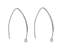 Stainless Steel Horse Eye Earwire 44x17mm