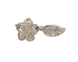 Green Girl Sterling Silver Rose Blossom Clasp 30x14mm
