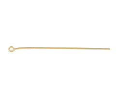Gold (plated) Eye Pin 2", 21 gauge (200 pieces)