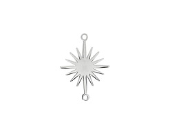 Stainless Steel Sunburst Focal Link 17.5x18mm