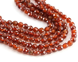 Hessonite (B) Faceted Round 5.5-6mm