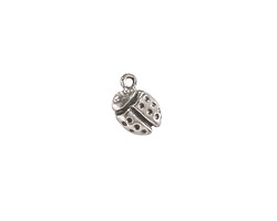 Mykonos Antique Silver (plated) Lady Bug Charm 11x8mm