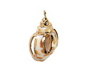 Babylonia Turbo Shell Openwork Pendant w/ Gold Finish 14-17x23-29mm