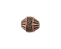 Mykonos Antique Copper (plated) Meander Bicone 14x12mm