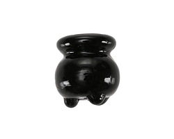 Witch's Cauldron Lampwork Glass Focal Bead 16-17x17-17.5mm
