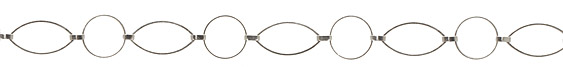 Silver (plated) Linked Ring & Horse Eye Chain