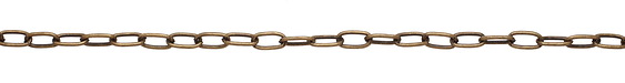 Antique Brass (plated) Paperclip Chain