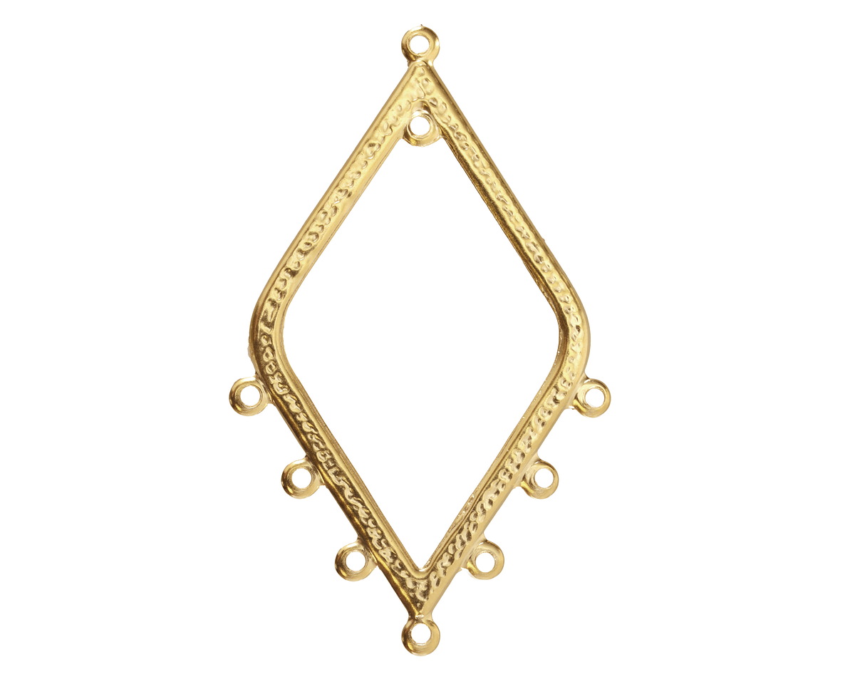 Vintaj 10K Gold (plated) Navette Chandelier 31x50mm