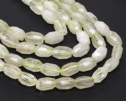 Lemon Quartz (A) Microfaceted Long Nugget 9x14mm