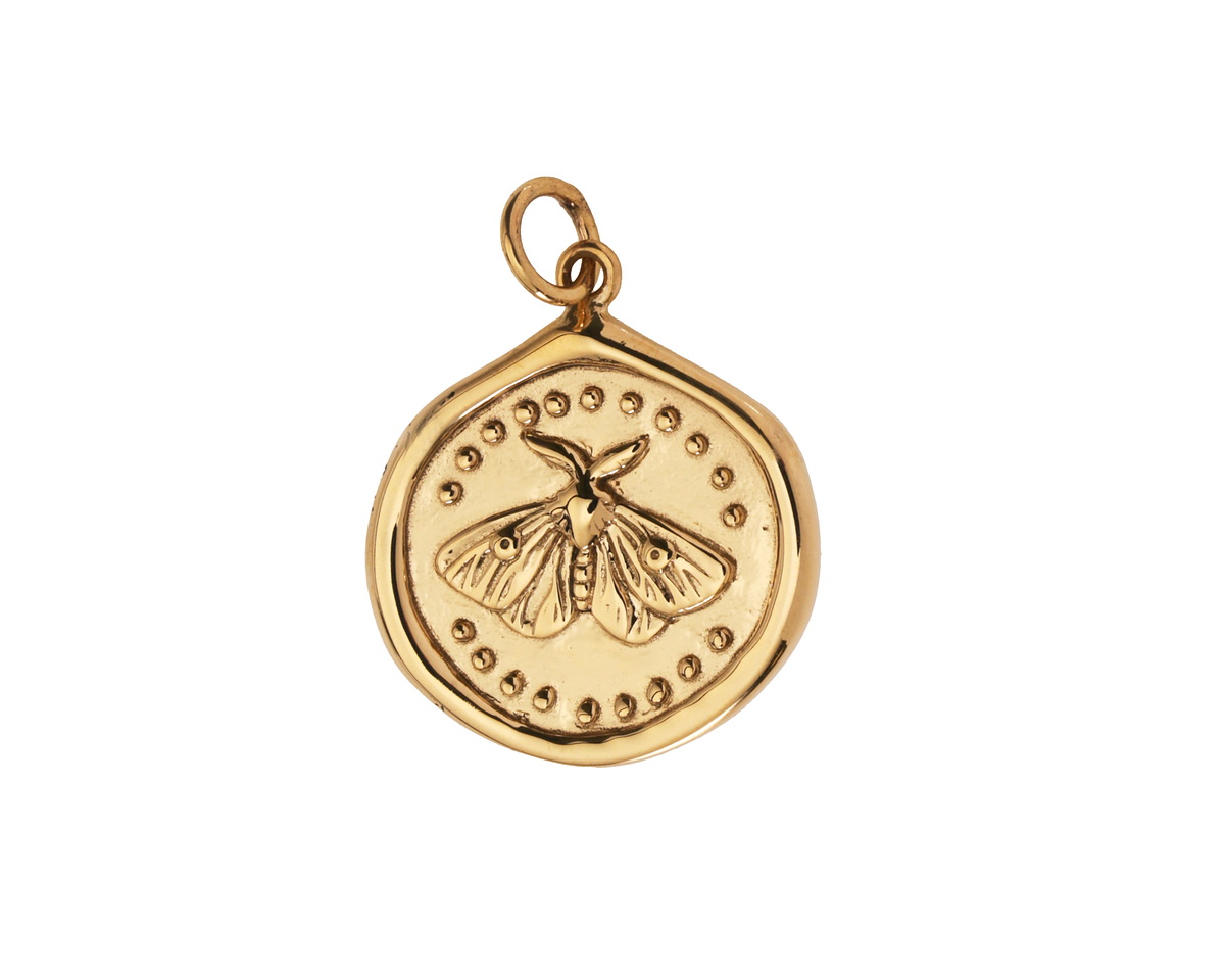 Nina Designs Bronze Wax Seal Lunar Moth Focal 18x23mm