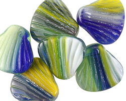 Czech Glass Deep Sea Scallop Shell 15mm