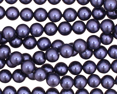 Navy Shell Pearl Round 6mm