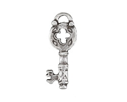 Mykonos Antique Silver (plated) Key Pendant 12x32mm