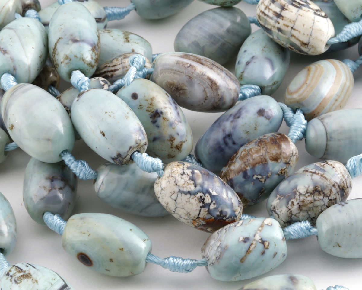Arctic (light) Terra Agate Rice 21-24x13mm