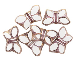 Czech Glass Bronzed Crystal Butterfly 20x11mm