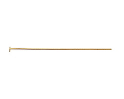 Satin Hamilton Gold (plated) Headpin 1.5", 24 gauge