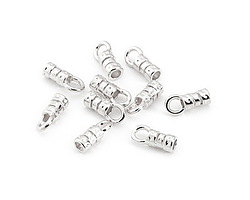 Silver (plated) Crimp Cord End 2mm