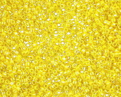 Miyuki Delica Opaque Yellow AB (DB0160) 11/0 Seed Bead