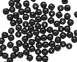 Czech Glass Jet Round 4mm