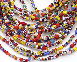 African Glass Rainbow Seed Bead Mix 2-3mm