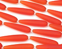 Tangerine Beach-Style Glass Teardrop Strand 37x8mm