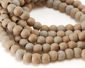 Light Sand Porcelain (large hole) Round 7x8mm