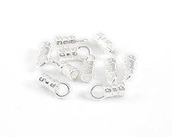 Silver (plated) Crimp Cord End 2.5mm