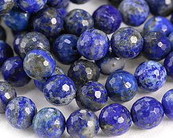 Lapis Faceted Round 10-10.5mm Beads