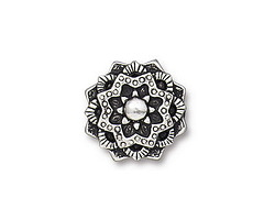 TierraCast Antique Silver (plated) Mandala Button 16.5mm