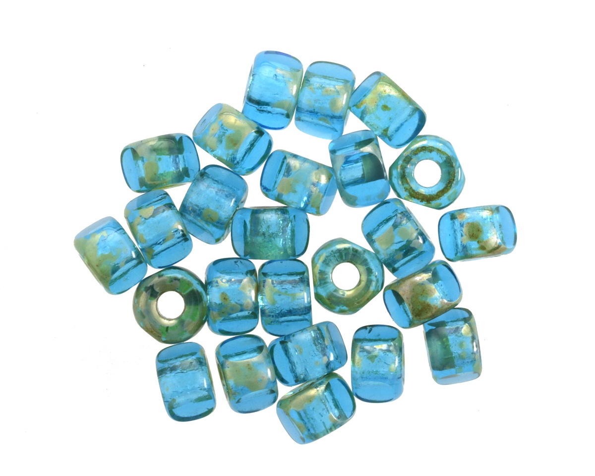 Czech Glass Matubo Capri Picasso Tri-cut 2/0 Seed Bead