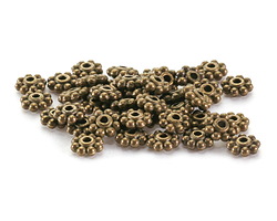 Antique Brass (plated) Daisy Spacer 6mm