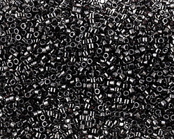 Miyuki Delica Gunmetal (DB0001) 11/0 Seed Bead - 100 gram Package
