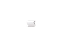 White Enamel Chevron Tube Bead 6x5mm