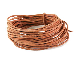 Antique Tan Round Leather Cord 1.5mm, 16 feet