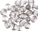 Czech Glass Crystal w/ Antique Silver Cruller Barrel 8x6mm