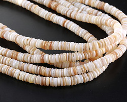 Natural Mussel Shell Heishi 1-2x6mm