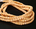 Java Glass Light Peach Graduated Gooseberry Beads 3-6x4-6mm