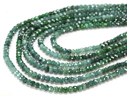 Guatemalan Jade (A) Ombré Microfaceted Rondelle 2x3mm