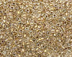 TOHO Crystal (with Gold Lining) Round 8/0 Seed Bead