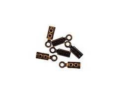 Antique Brass (plated) Foldover Crimp End 8x2.5mm