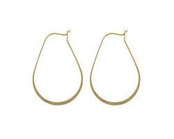 Nunn Design Antique Gold (plated) Small Oval Hoop Earwire 26x37mm