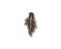TierraCast Antique Brass (plated) Botanical Pinch Bail 11x16mm